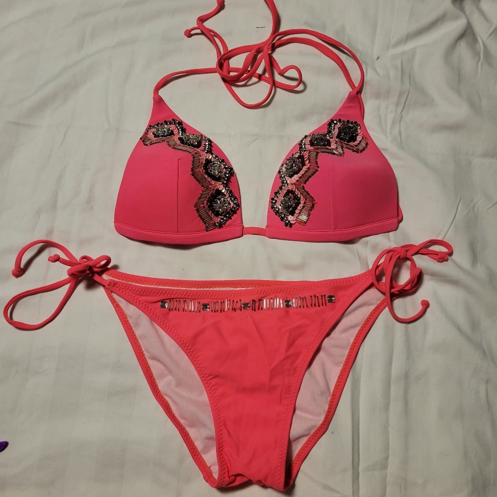 Beaded Bikini Size L